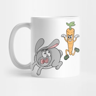 Run, fluffy tail! Isolated no background Mug